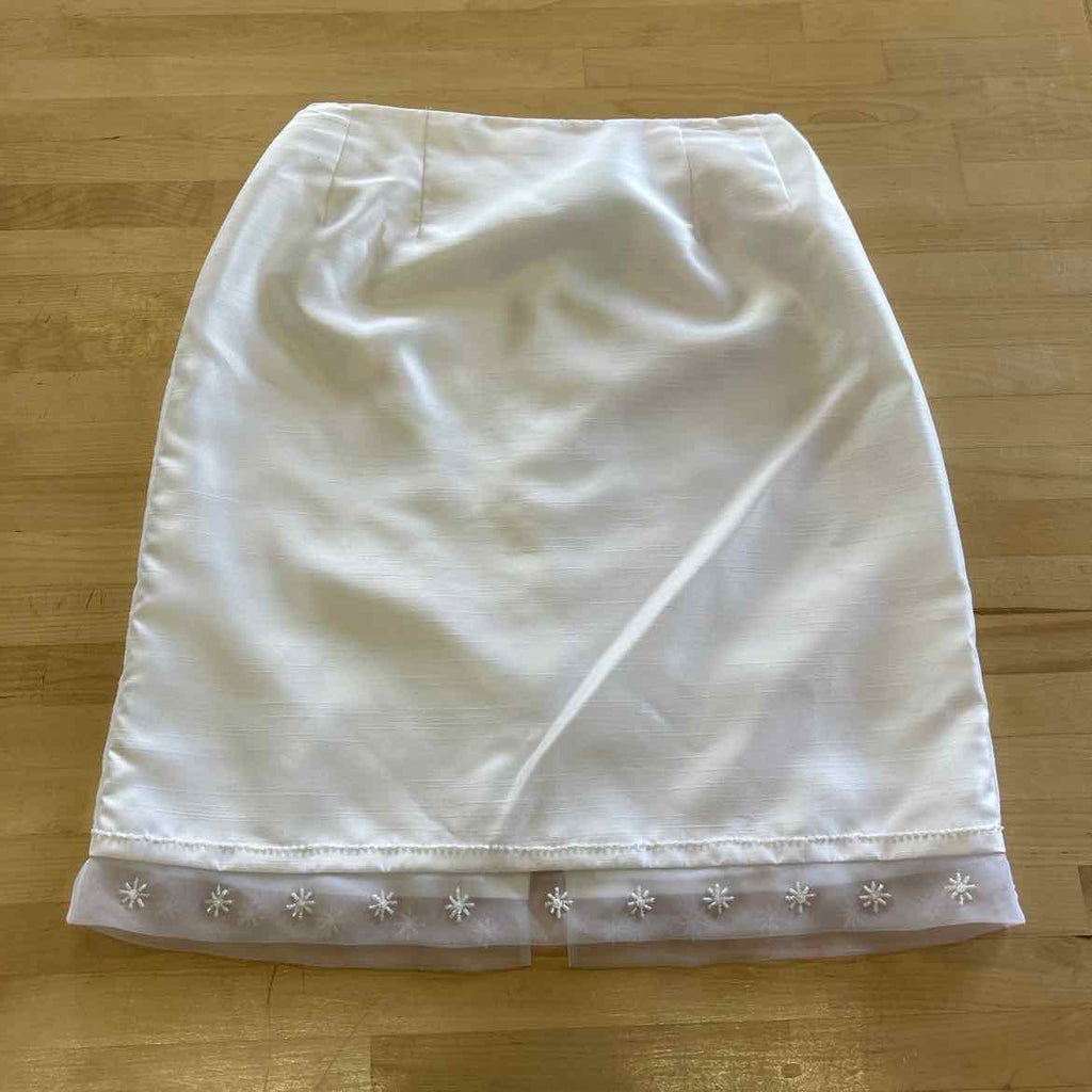 Jessica Howard Size 10 White Polyester Preloved 2 Piece Set