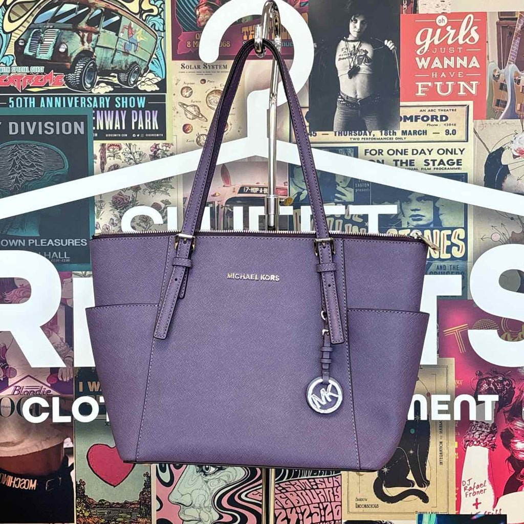 Michael Kors Purple Leather Totes