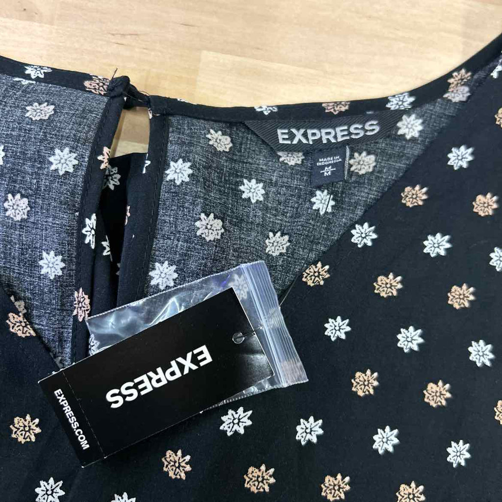 Express Size M Black Blouse
