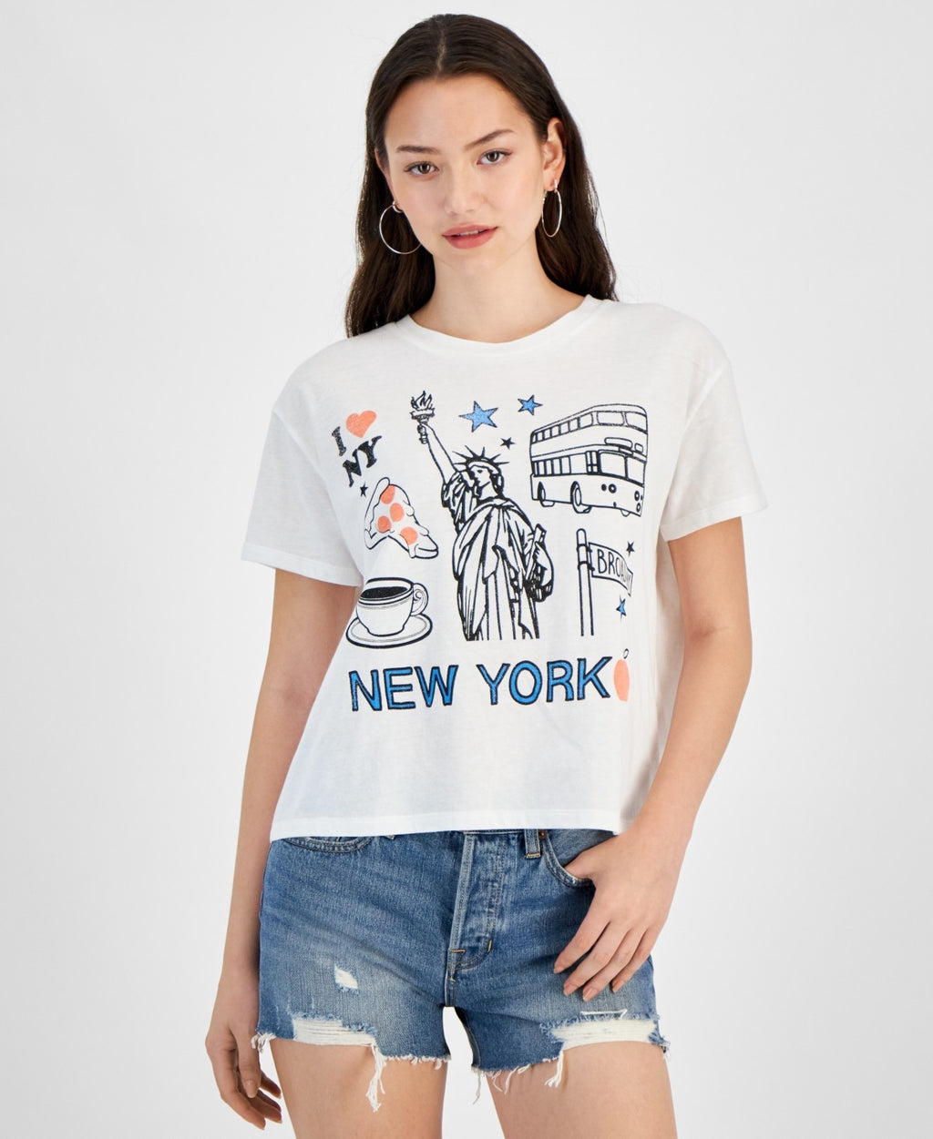 Grayson Threads, the Label Juniors' New York Graphic-Print Tee
