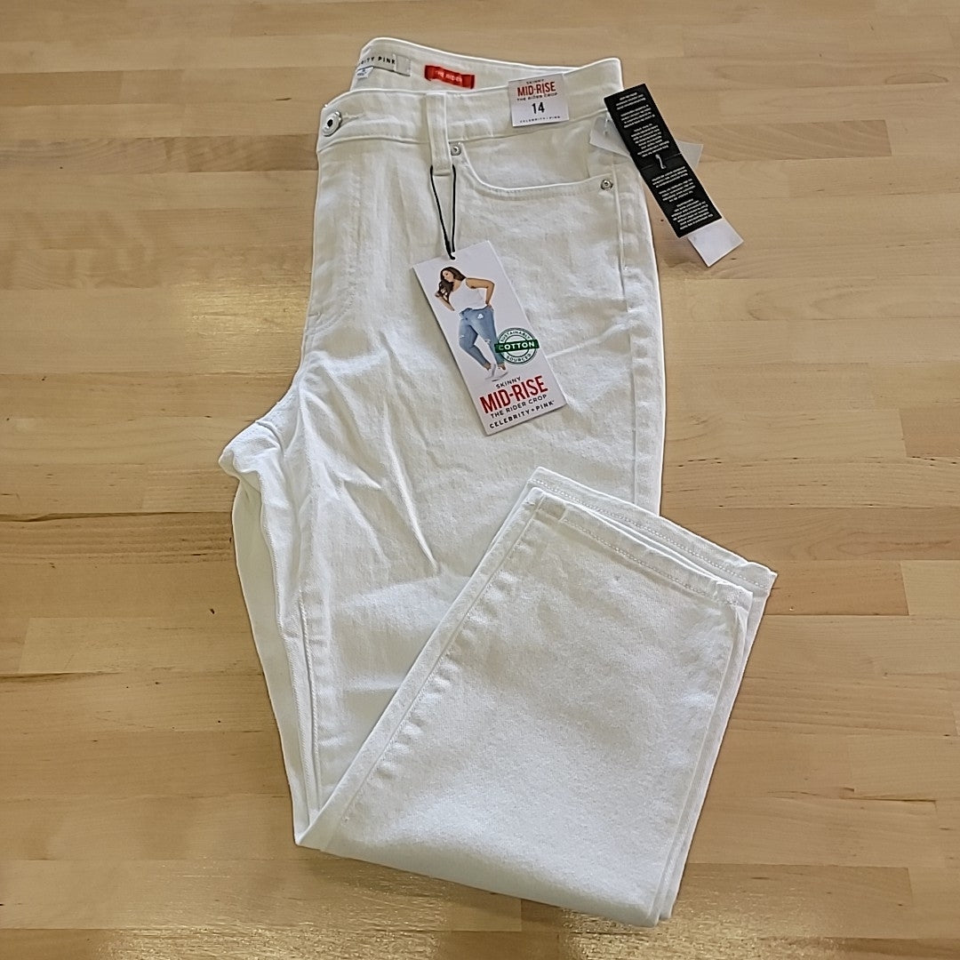 Celebrity pink Size 14 White Capris