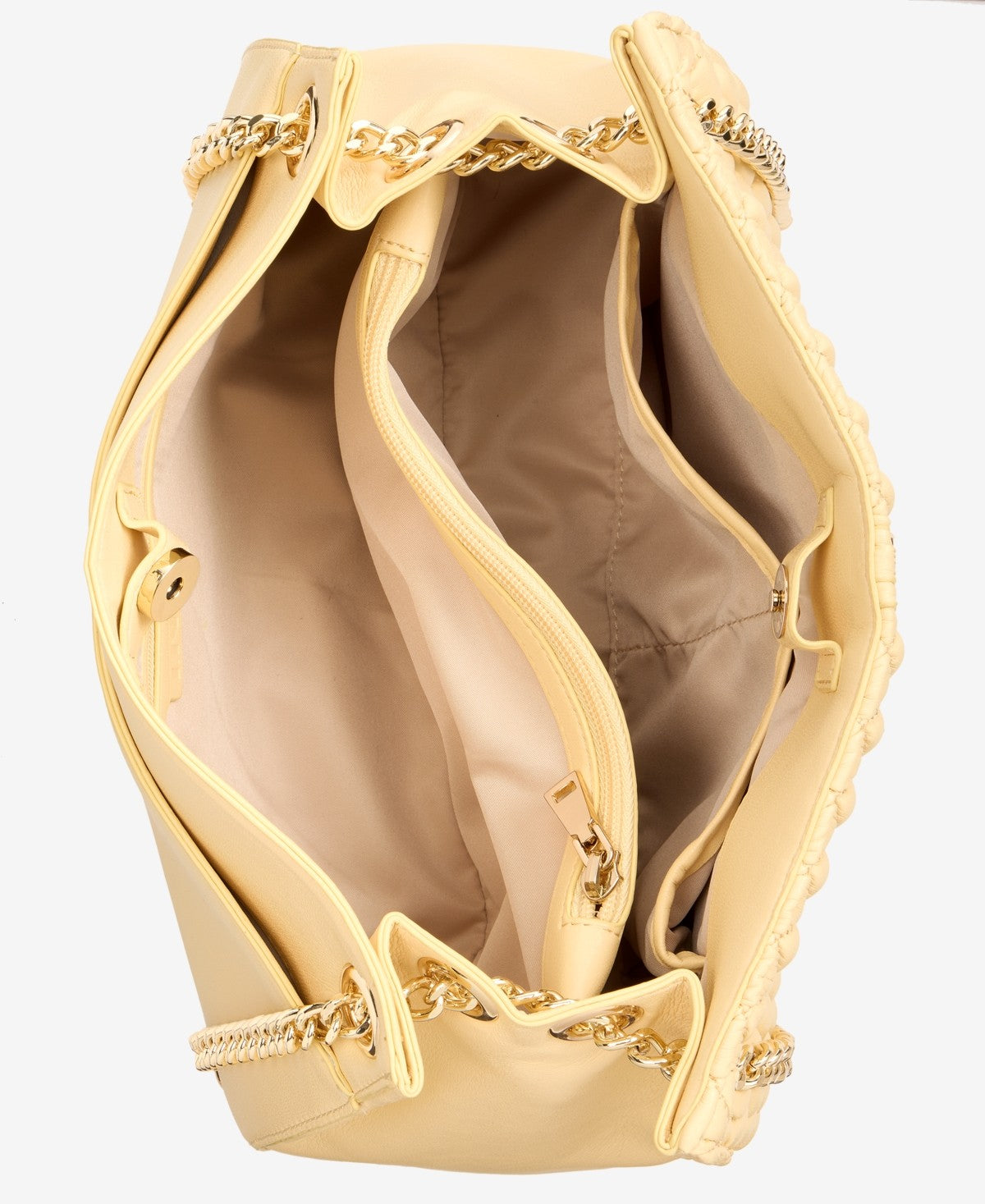 I.N.C. International Concepts Harrper Aurora Quilted Shoulde Double Cream NO SIZ