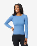 Melissa Paige Women's Crewneck Ribbed-Knit Sweater - Quiet Harb