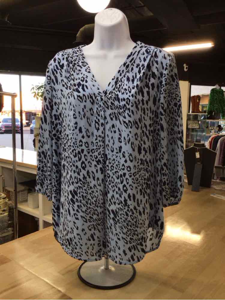 Jones New York Size PS Blue Preloved Blouse LS