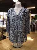 Jones New York Size PS Blue Preloved Blouse LS