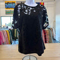 BOSS Orange Womens Floral Lace Top Black XL