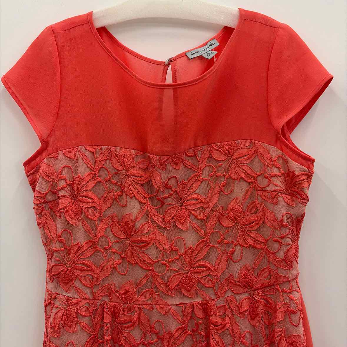 Danny & Nicole Size 12 Orange Used Dress
