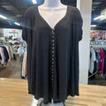 Free People Size S Black Preloved Blouse SS