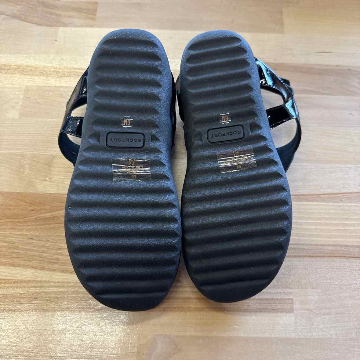 Rockport Ramona-CH - Womens 6 Black Sandal Medium