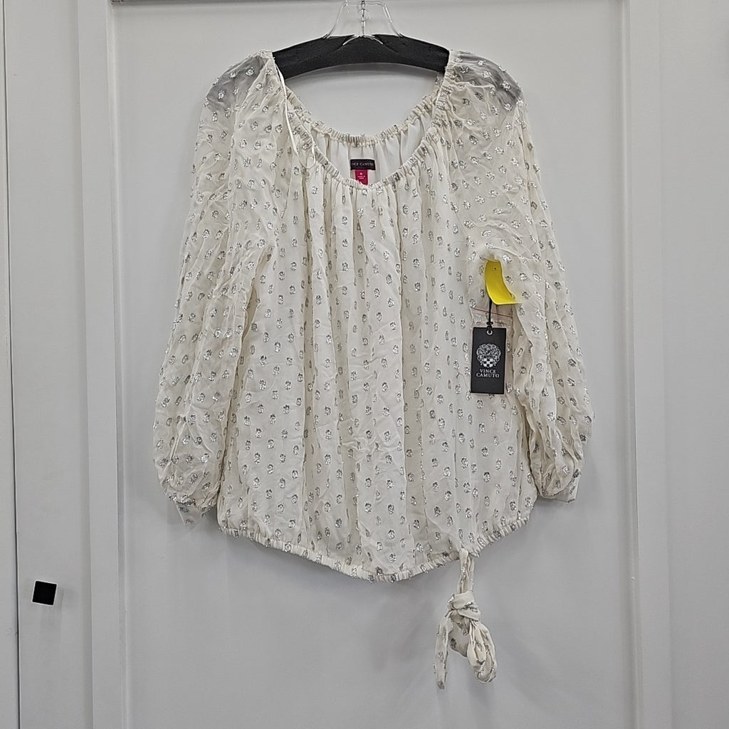 Vince Camuto Size XL White Blouse
