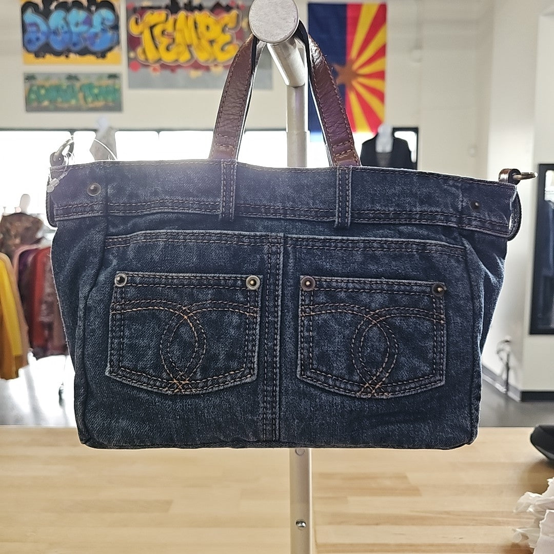 Patricia Nash Varedo Medium Denim Satchel Dark Denim