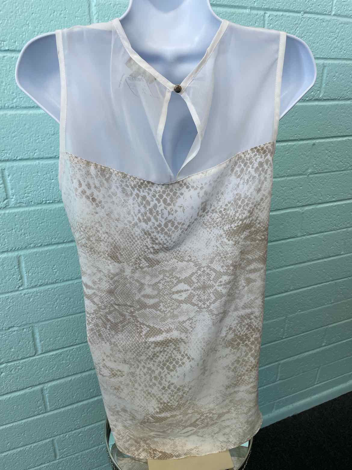 Vince Camuto Size S Beige Sleeveless