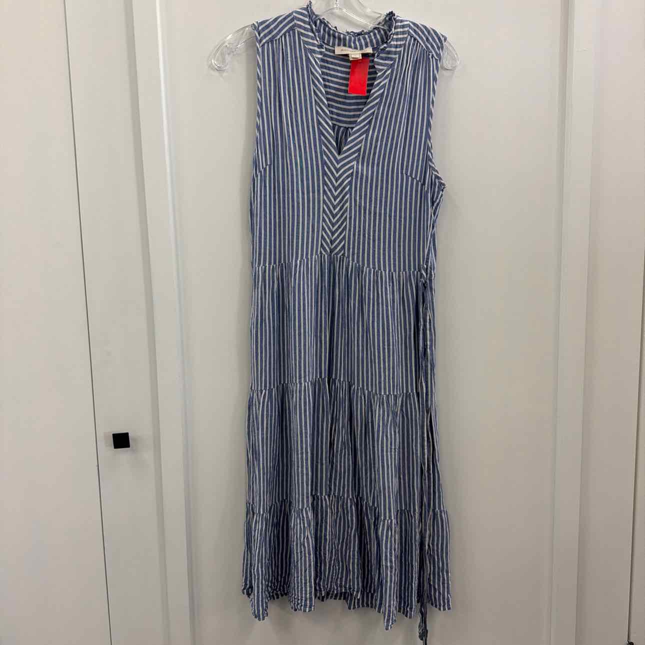 Monteau Size L Blue White Used Dress
