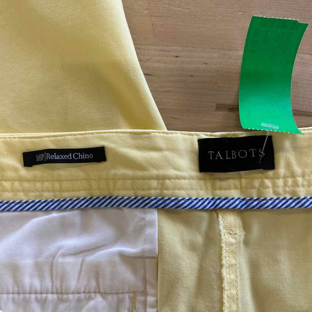 Talbots Size 16P Yellow Preloved Pants