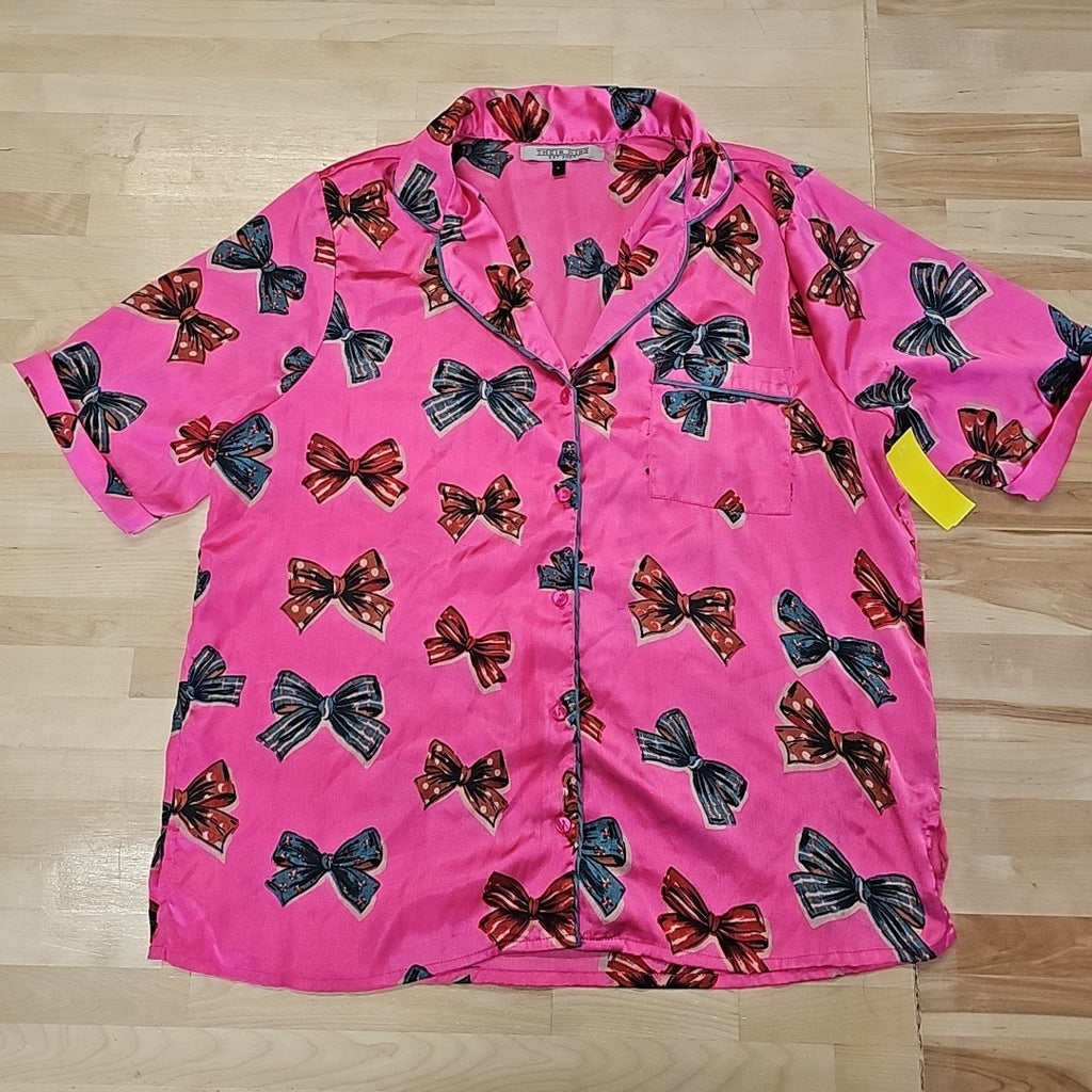 Their Nibs Size L Pink Satin 2 pc sets