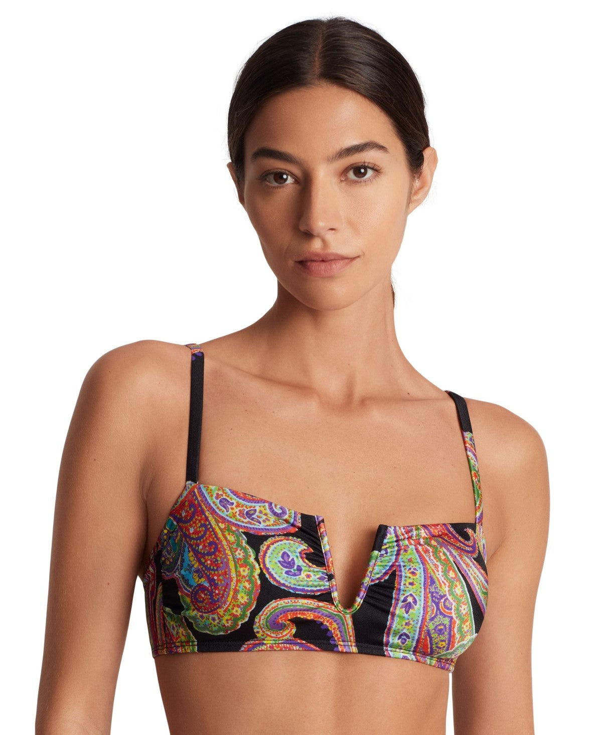 Ralph Lauren Size 8 Paisley-Print U-Wire Bikini Top