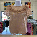 zara Size XS Pink Lace Preloved Blouse SS