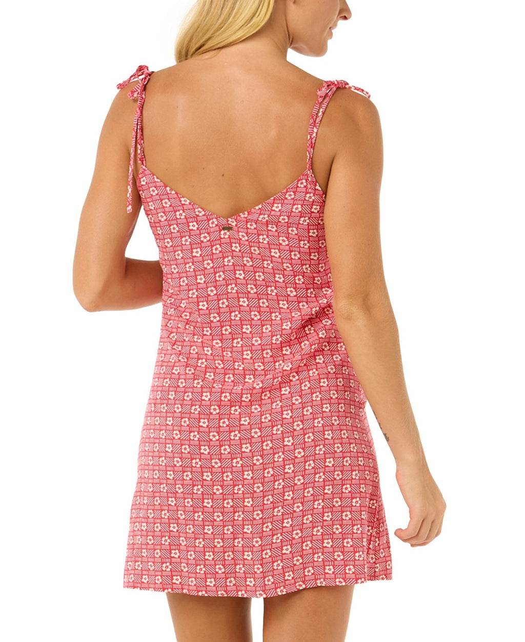 Rip Curl Size M Cala Mayor Tie-Strap Mini Dress - Red