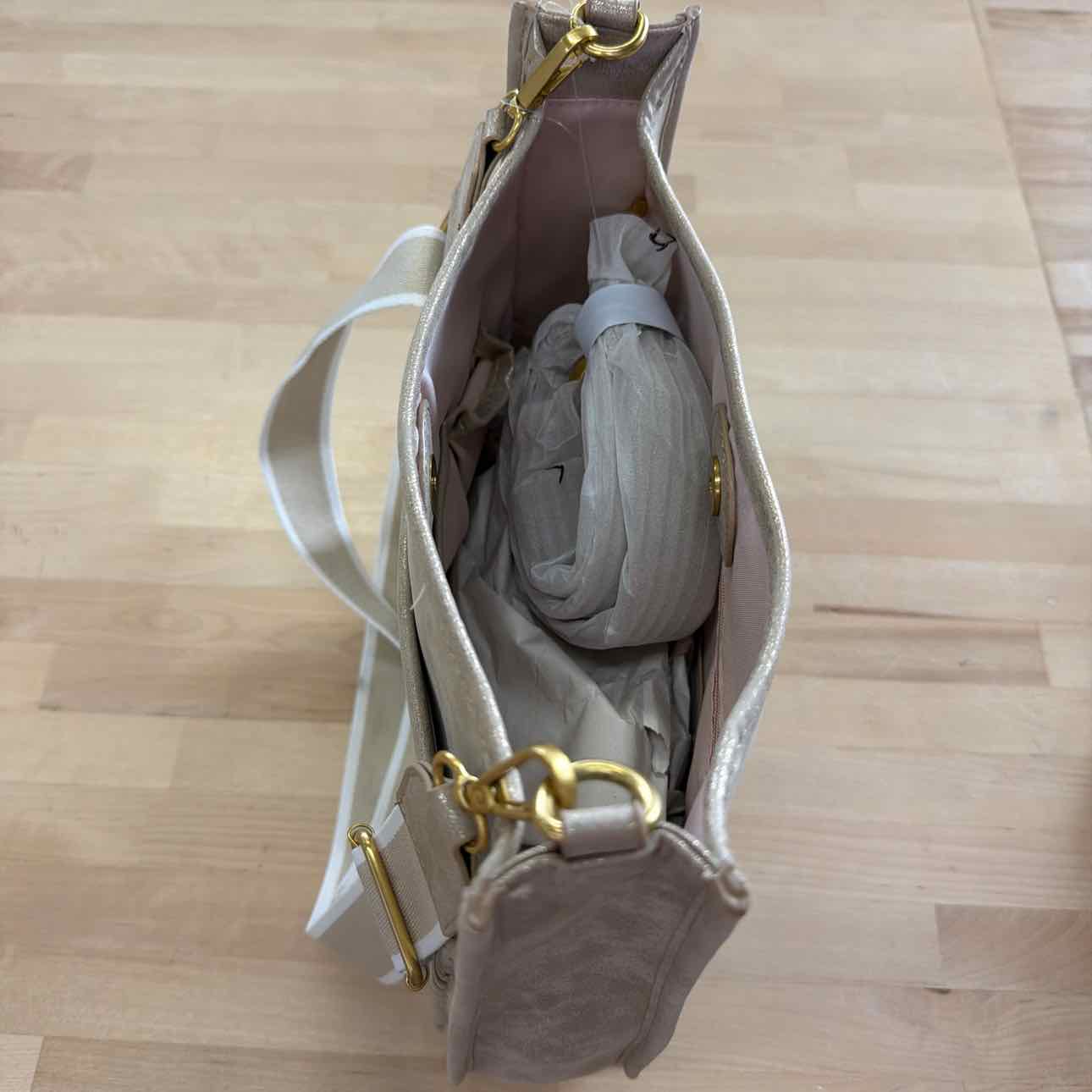 Style & Co Whipstitch Medium Crossbody - Mtl Gold
