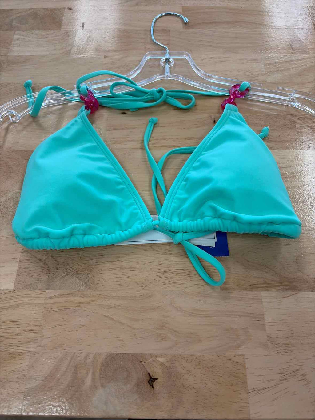 Salt + Cove Size L String Triangle Bikini Top