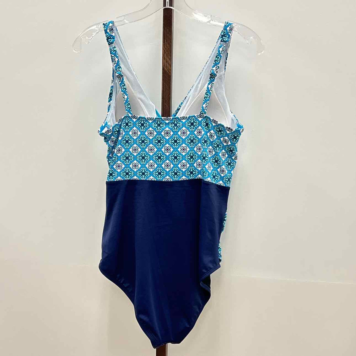 Swim Solutions Women's Surplice Tummy-Control One-Piece Swimsuit