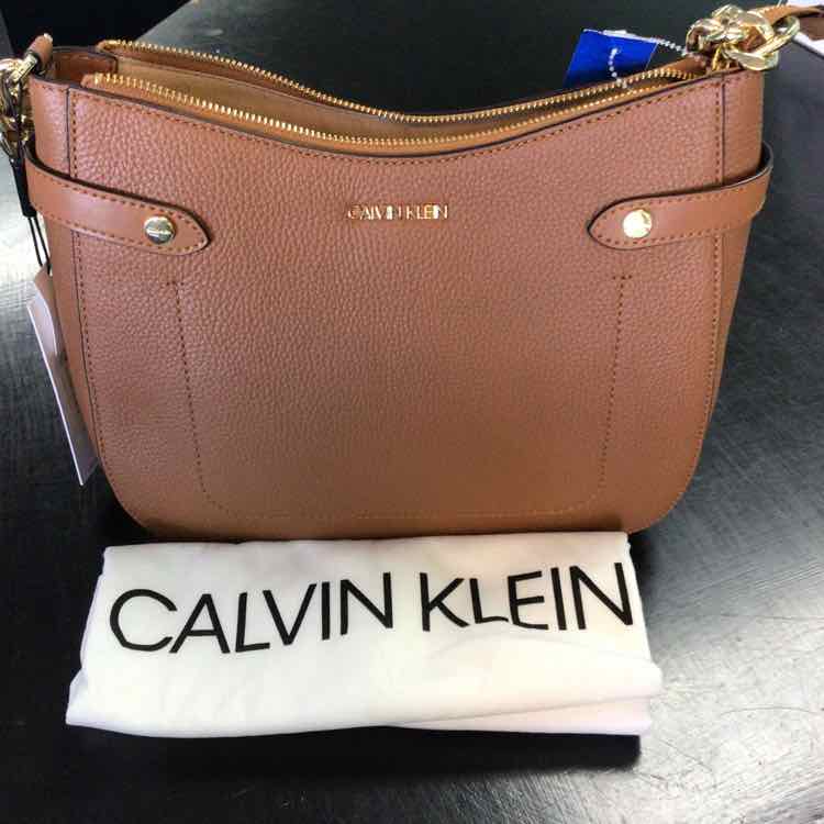 Calvin Klein Beige Hobo Leather Handbag NWT