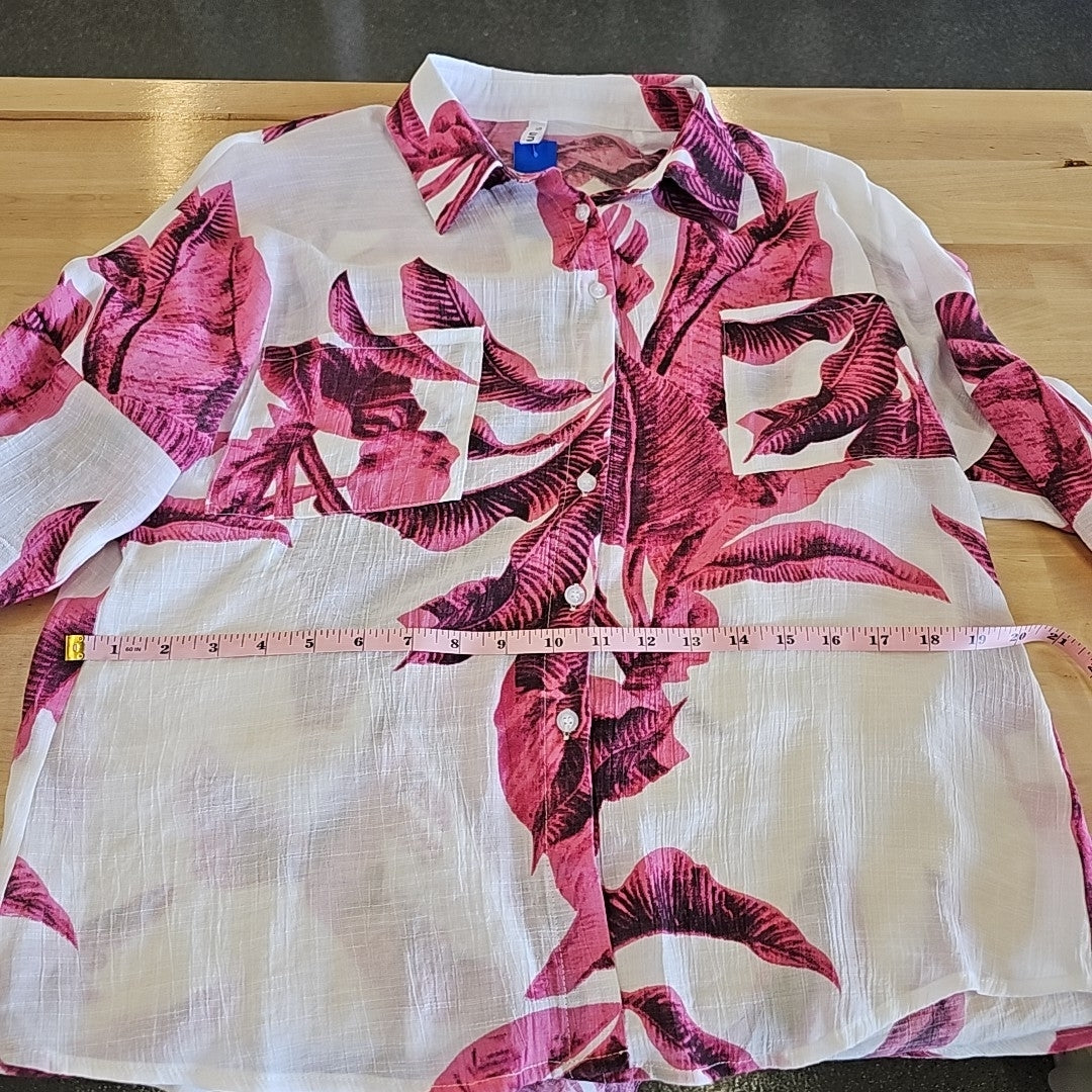 Diosun Size S Pink Button Down Shirt