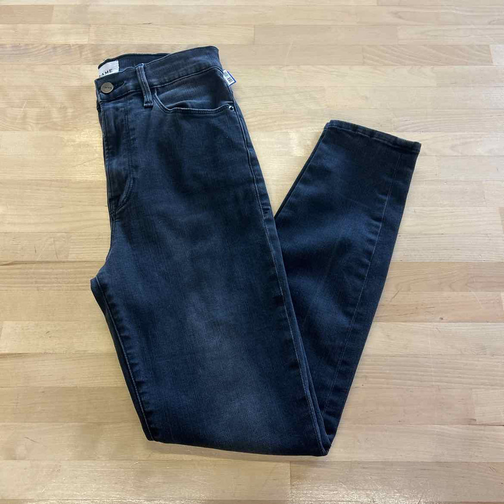 Frame Size 27 Black Denim Preloved Jeans