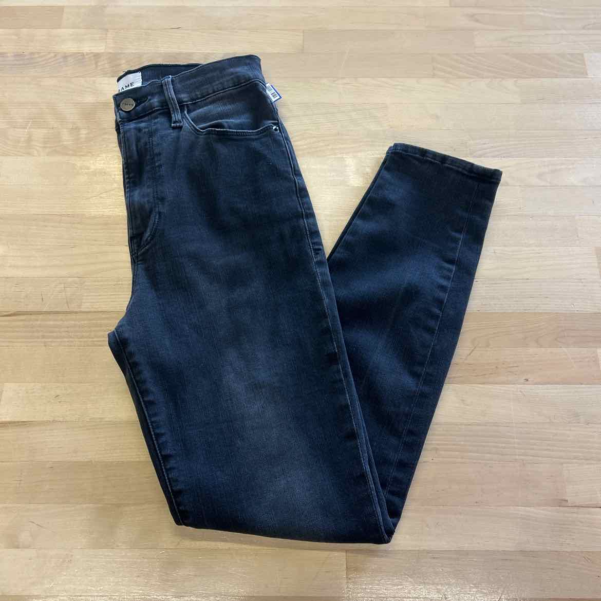 Frame Size 27 Black Denim Preloved Jeans