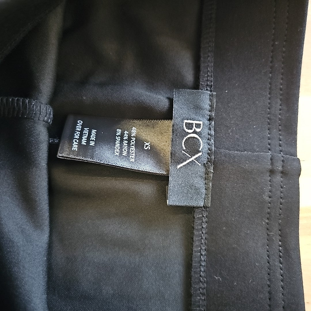 BCX Size XS Black  Seamed Pull-on Pants NWT