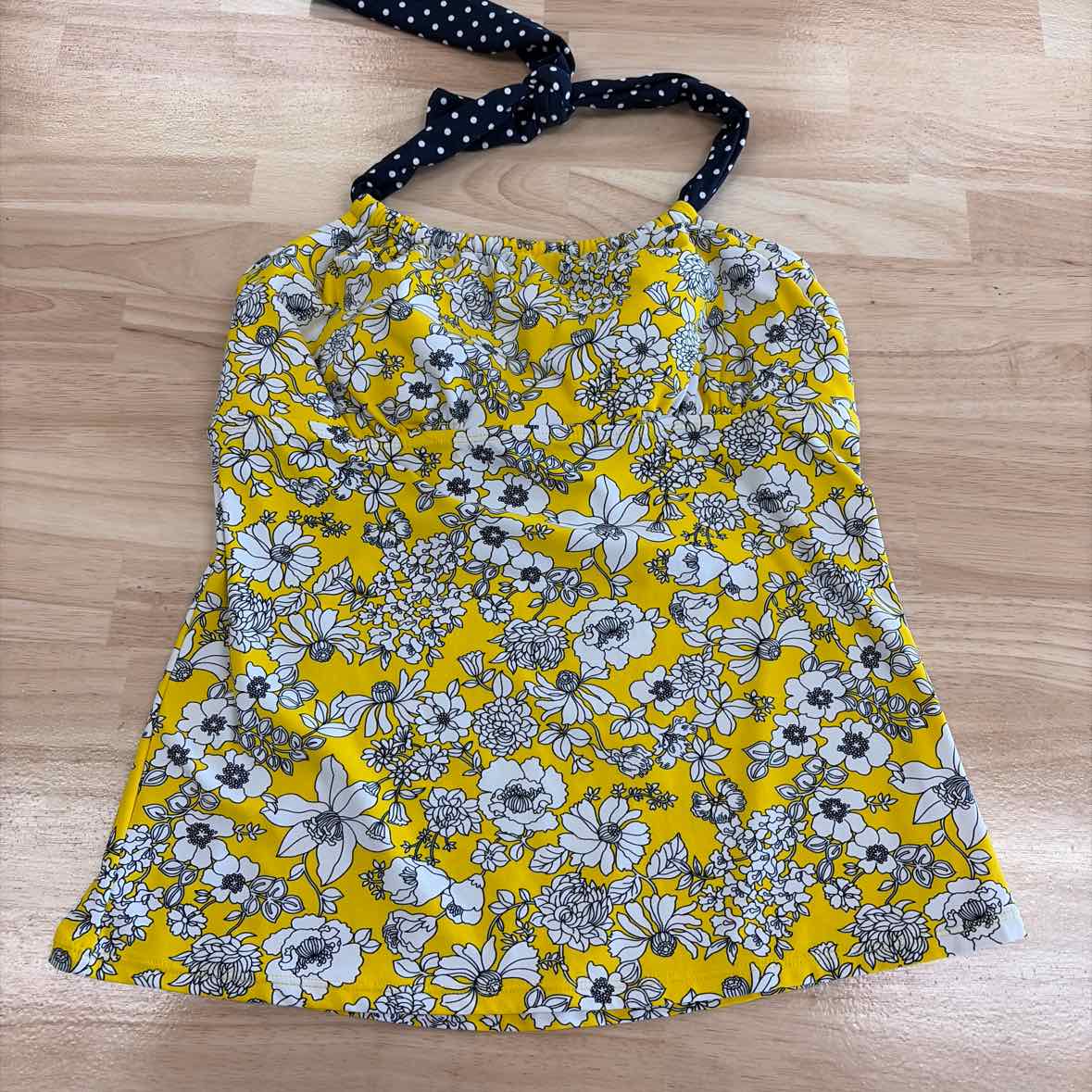 beach house Size 6 Yellow Blue Swimsuit Bottom/Top