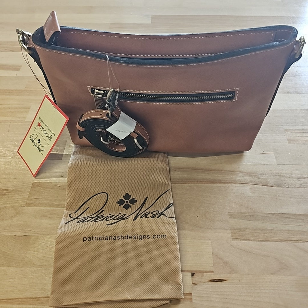 Patricia Nash Brown crossbody Leather New Handbag