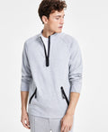 Alfani Men's Alfatech Quarter-Zip Sweatshirt - Casual Grey - L