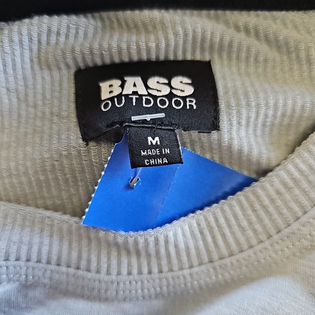 Bass Outdoor Size M Gray MENS Long Sleeve Shirt