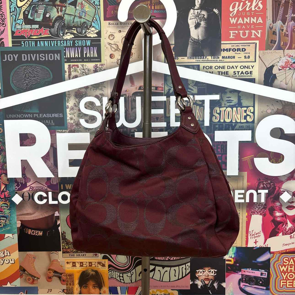 Coach Maroon Hobo Purse