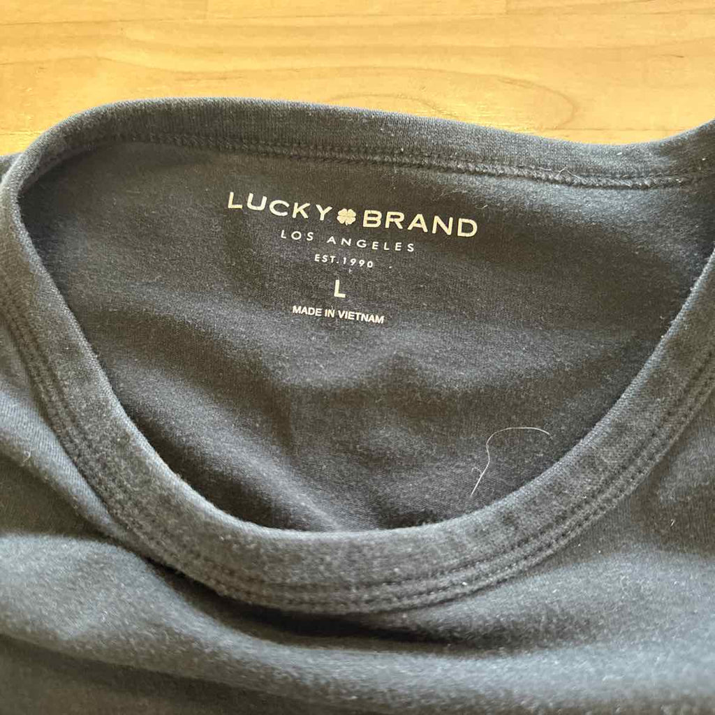 Lucky Brand Size L Black Long Sleeve
