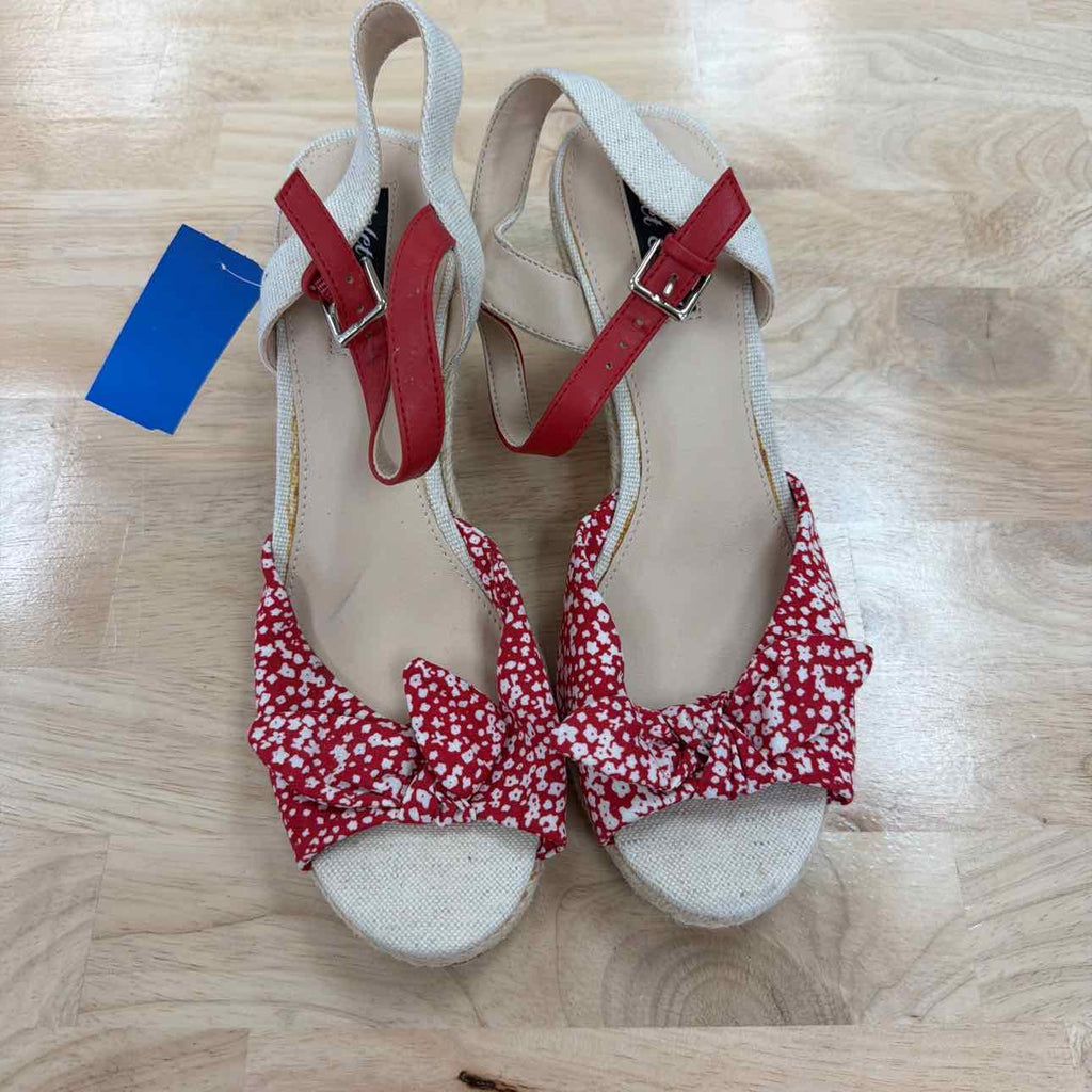 Violet & Red Size 9 Red Preloved Wedges