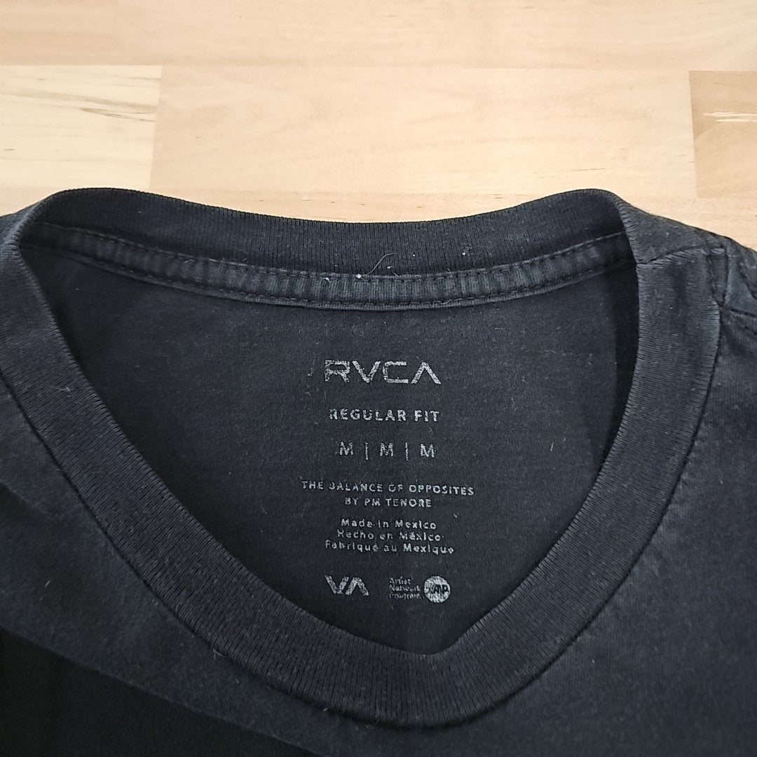 RVCA Men's Size M Black MENS T-shirt
