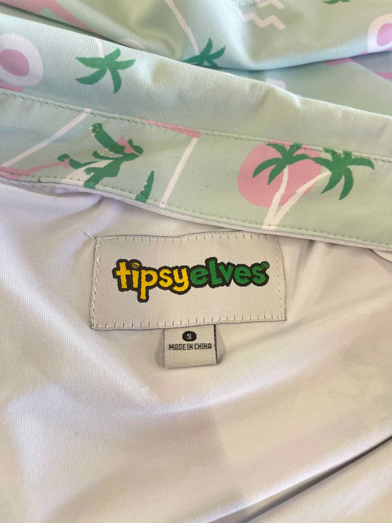 Tipsy Elves Size S Green Preloved Polo