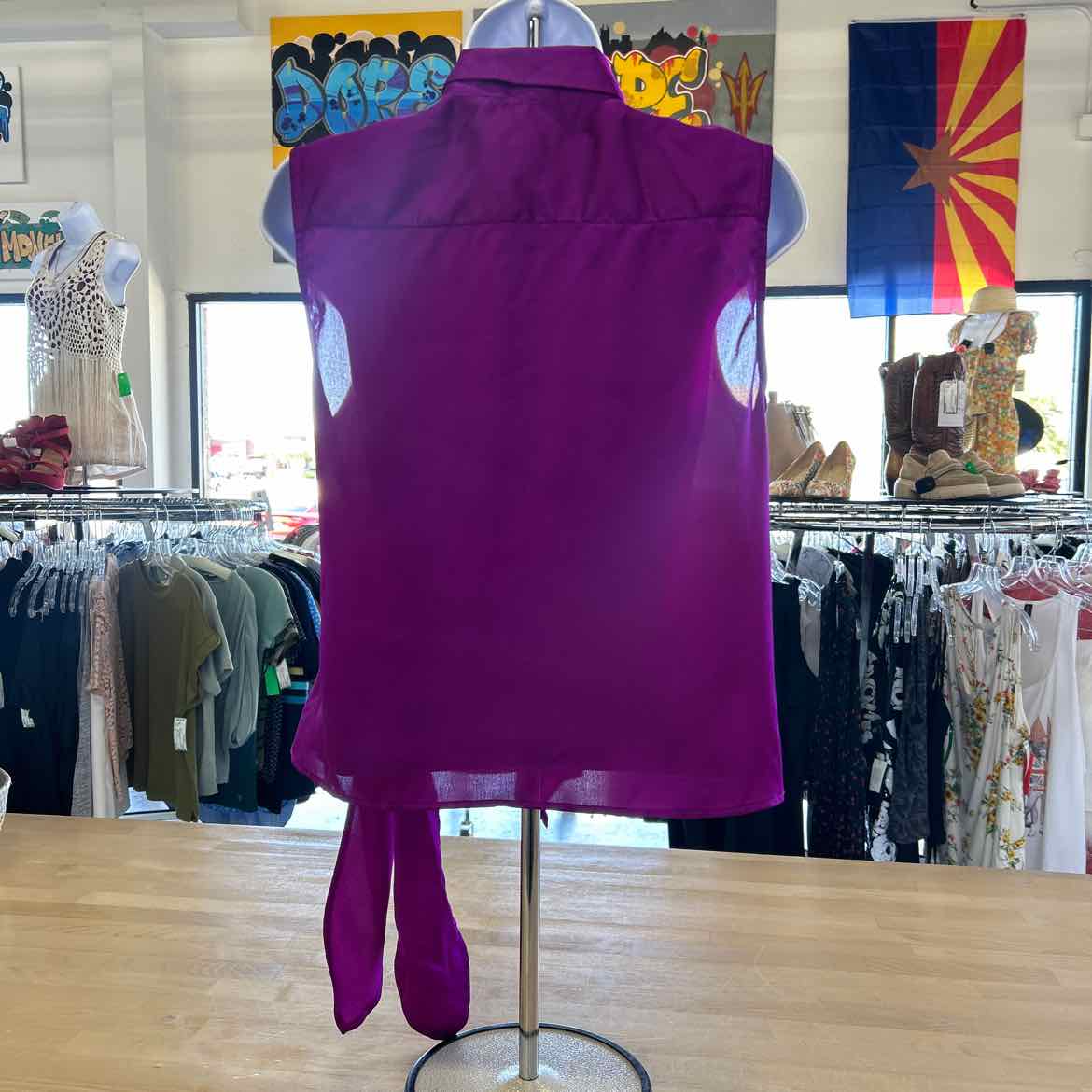 Ann Taylor Size PM Purple Preloved Sleeveless