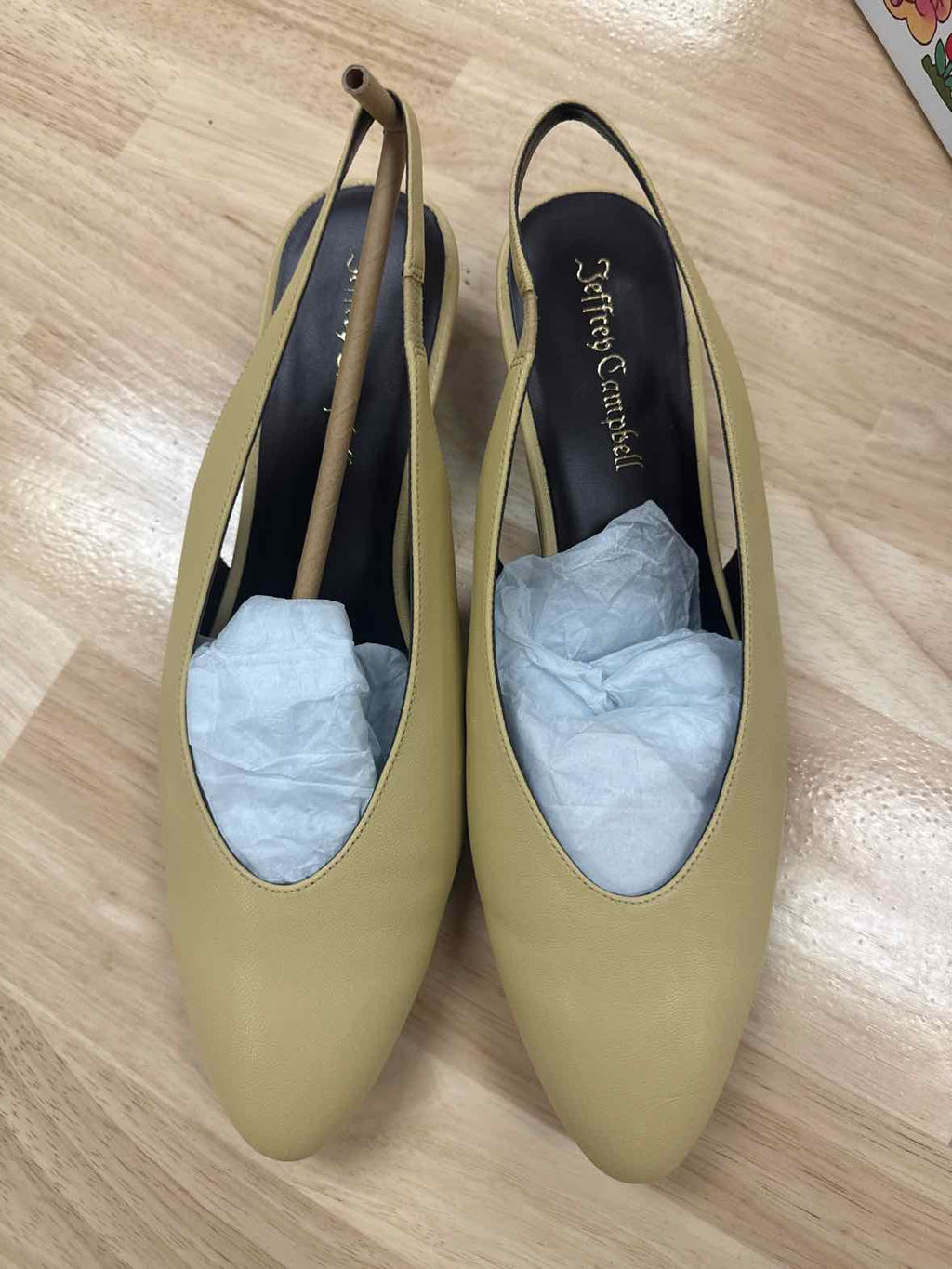 Jeffrey Campbell Size 10 Yellow Snoop Leather Slingbacks