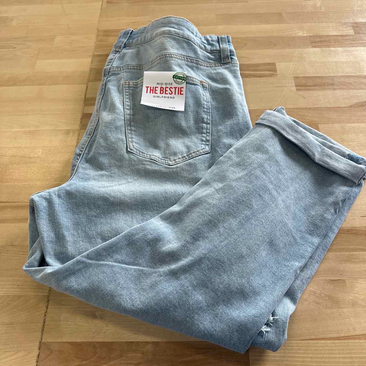 Celebrity pink Size 20 Trendy Plus Size Distressed Girlfriend Jeans - Sink Hole