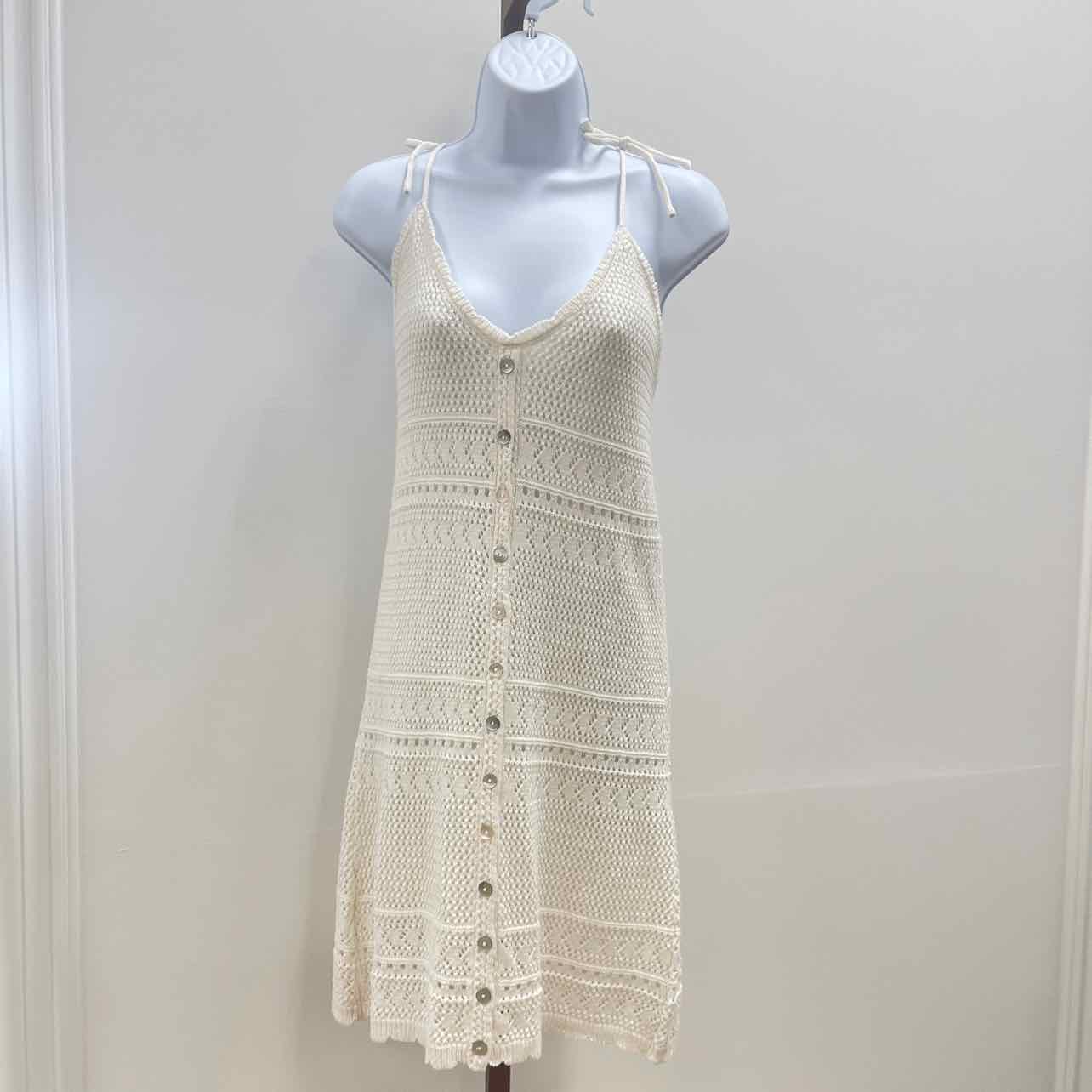 hippie rose Size XL Crochet Tie-Strap Mini Dress