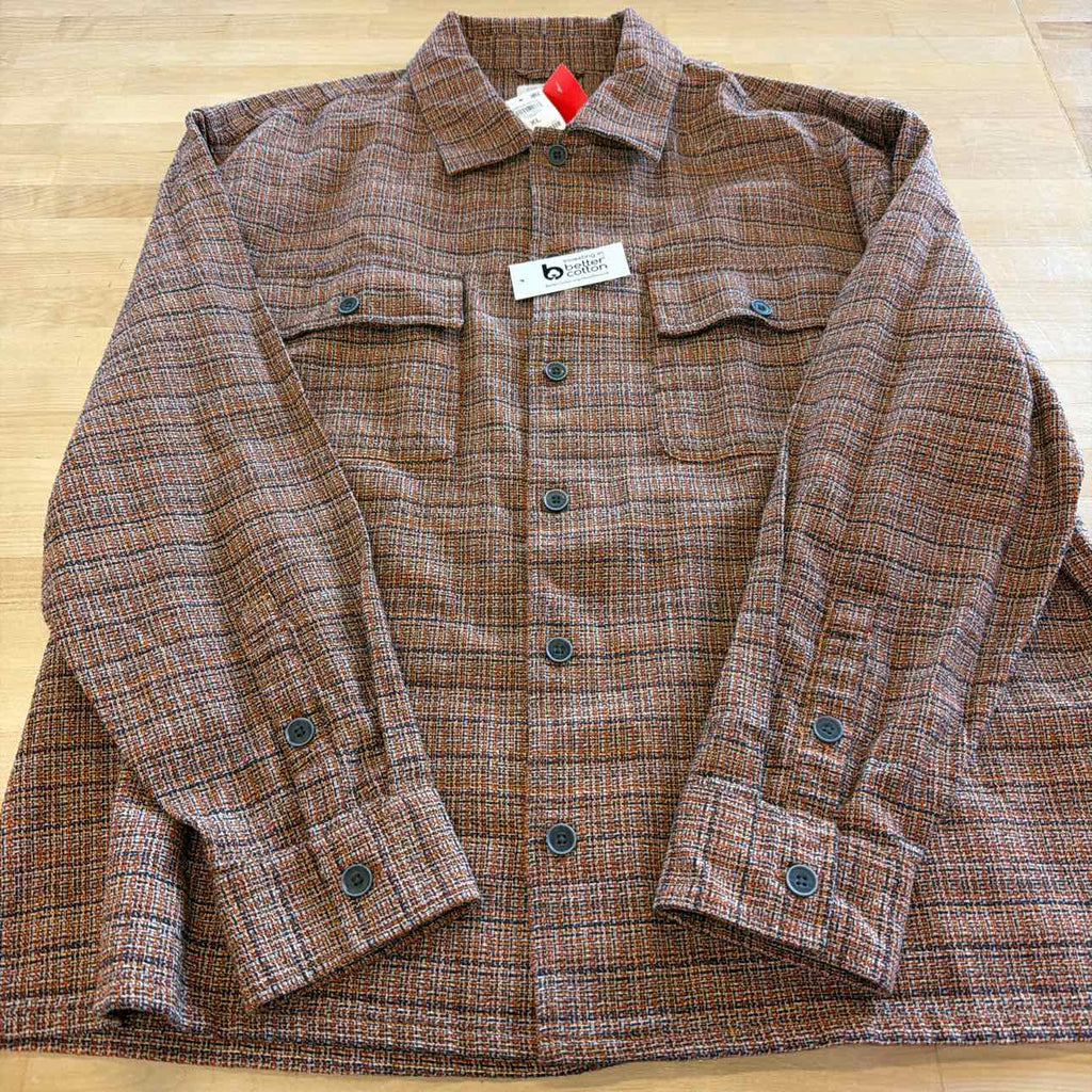Sun + Stone Men's Storm Printed Overshirt, Created for Macy's - Cumin - XL