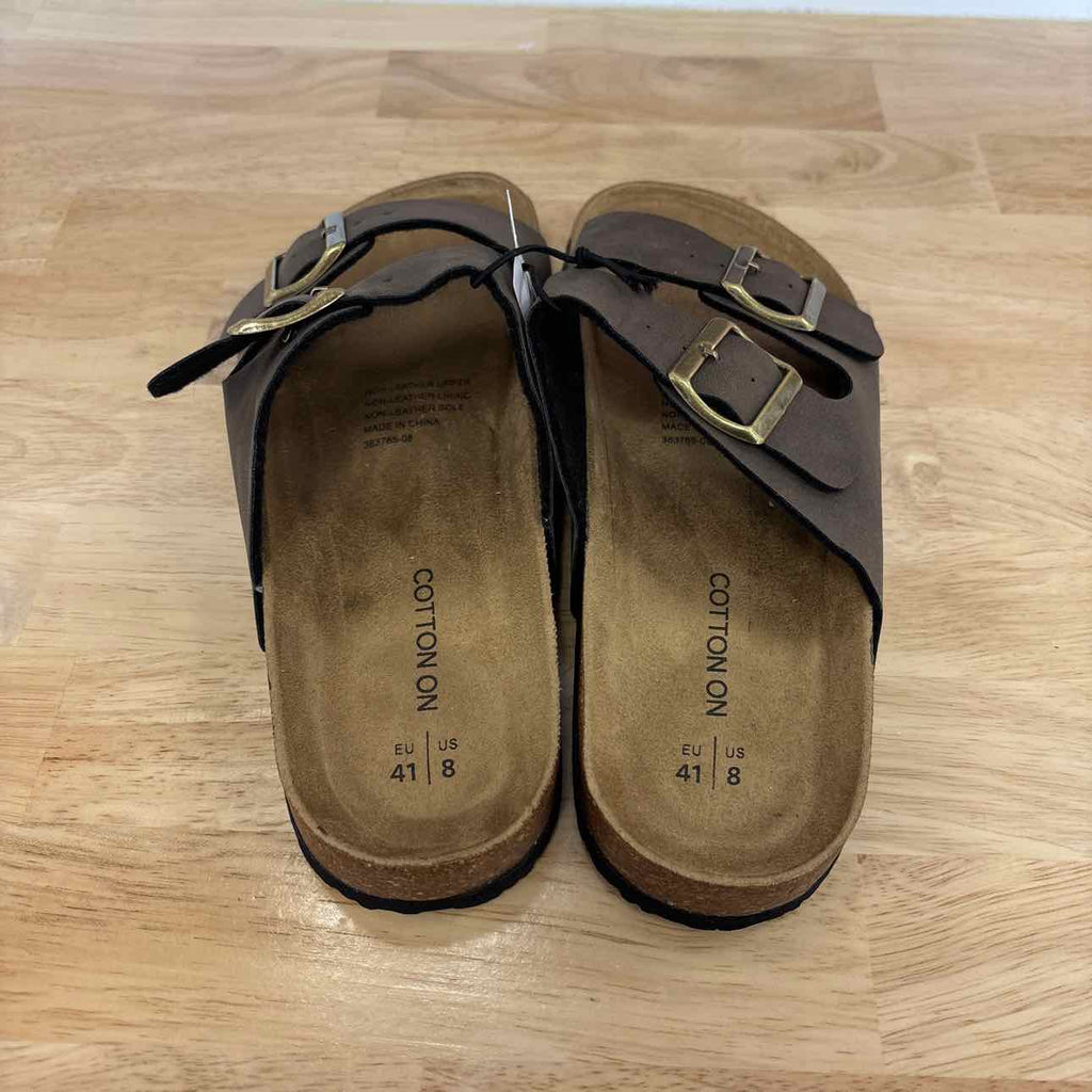 Cotton on Men's Double Buckle Sandal - Brown