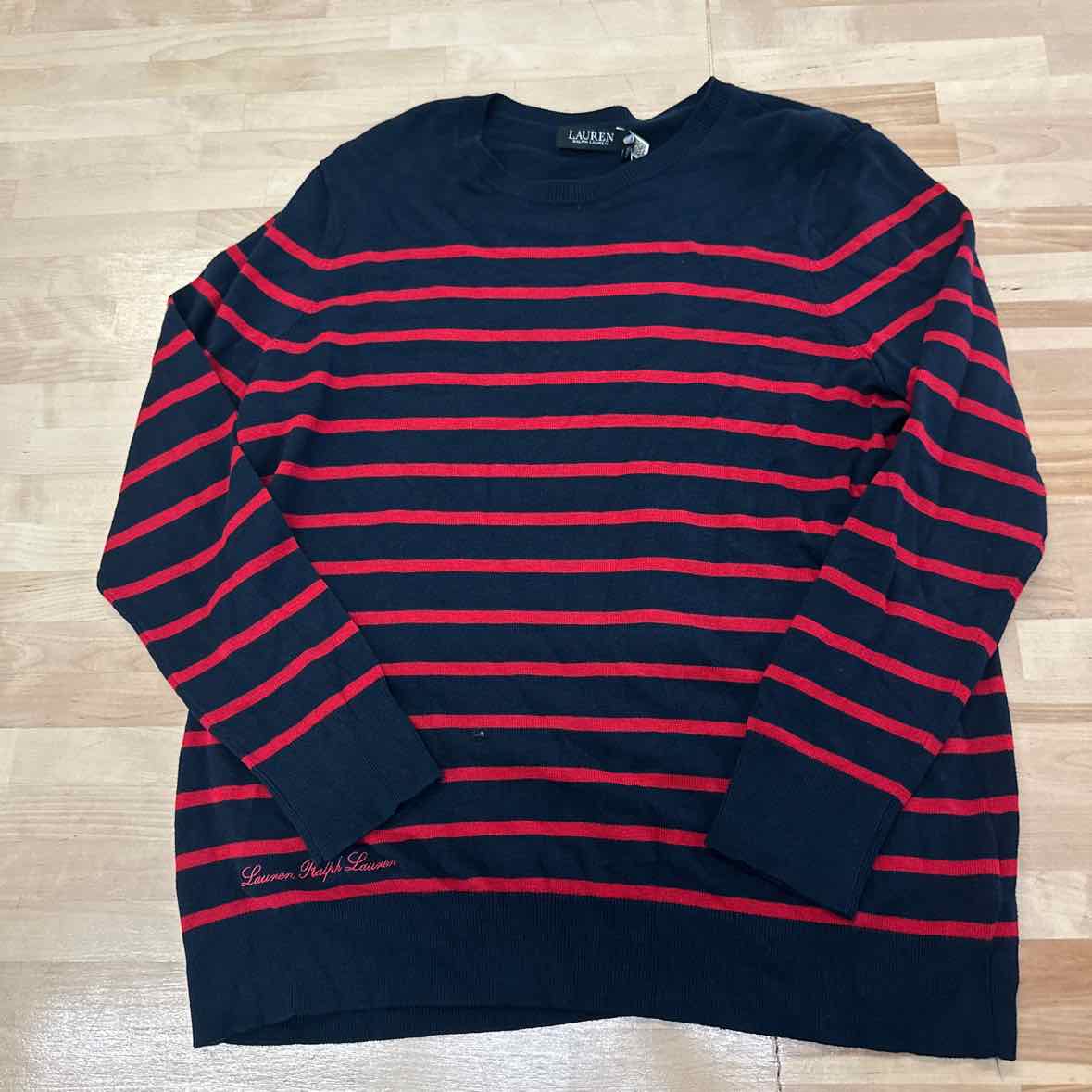 Ralph Lauren Size 1X Navy/Red Sweater