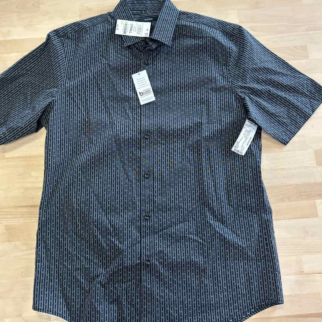 Alfani Men's Regular-Fit Yarn-Dyed Stripe Clip Dobby Button-Down Shirt