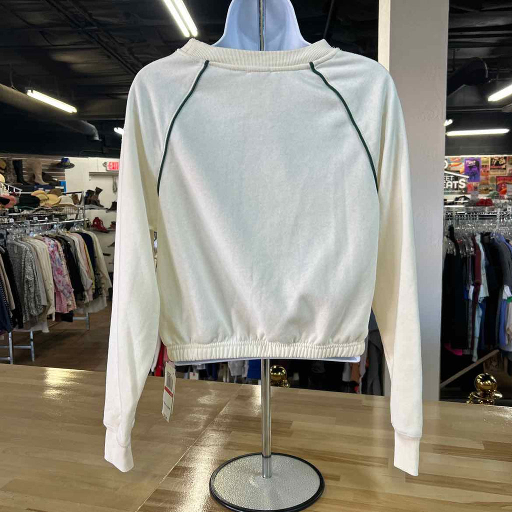 hippie rose Size XS White Green Preloved Sweater