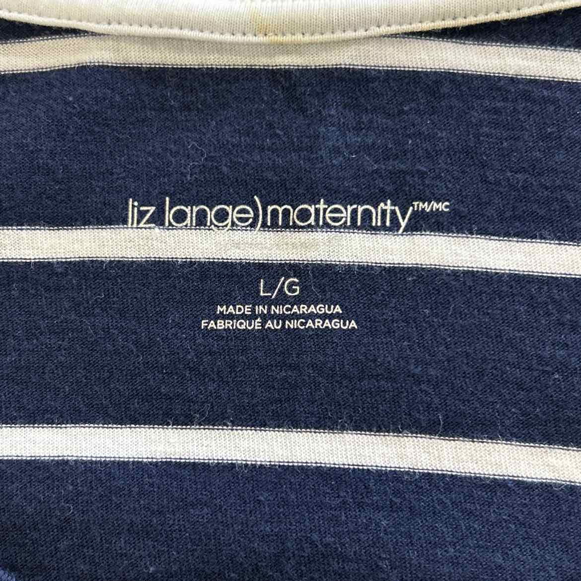 Liz Lange Size L Navy Long Sleeve