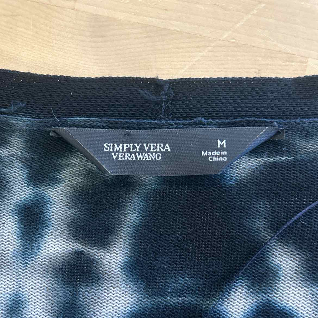 Vera Wang Size M Black/White/Blue Preloved Cardigan